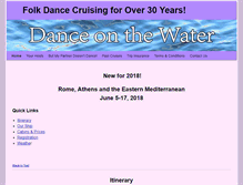 Tablet Screenshot of folkdanceonthewater.org